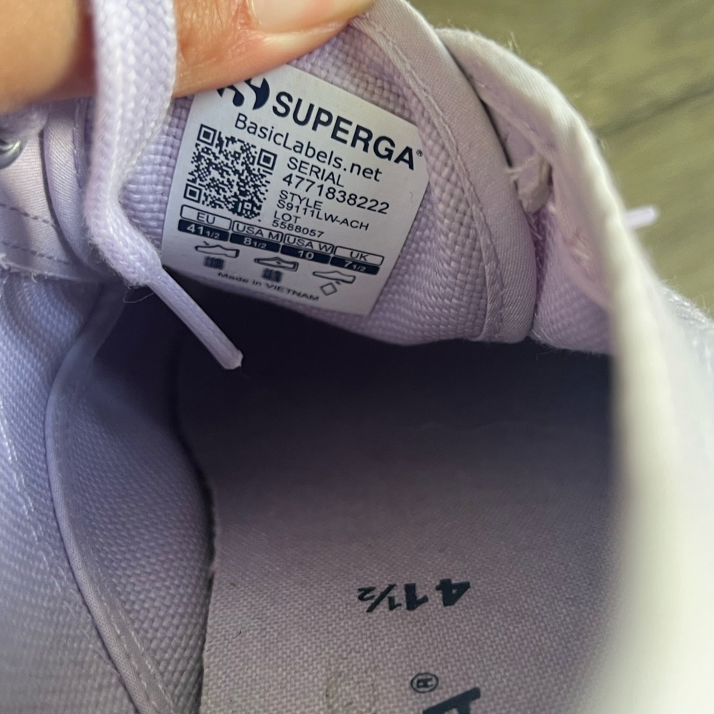 Superga Light Purple Platform Sneakers Size 10 - Picture 6 of 7